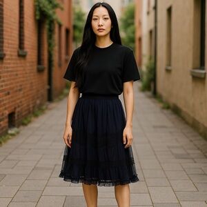 Elegant Black Lace Skirt